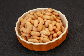 White beans kidney in the bowl