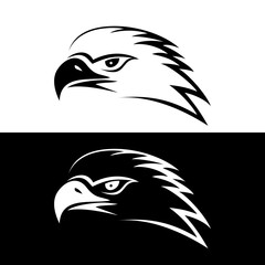 EAGLE HEAD LOGO DESIGN ICON ILLUSTRATION VECTOR
