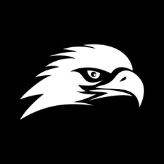 EAGLE HEAD LOGO DESIGN ICON ILLUSTRATION VECTOR