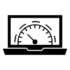 Business Server Performance measuring Concept, Vector Glyph Icon Design 
