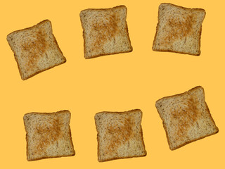 The toasts with orange background