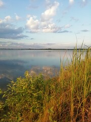 clouds over the river