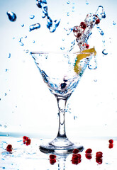 water splash in a glass
