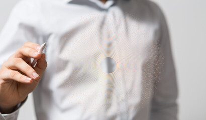 binary code interface digital touch