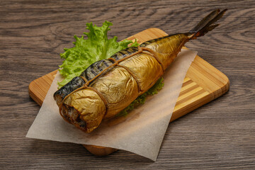 Smoked tasty mackerel fish snack