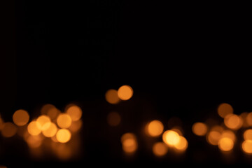 Border of defocused Christmas, lights on background