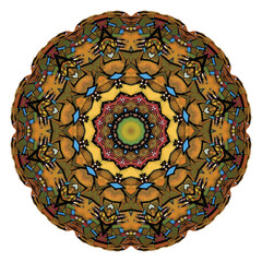 Mandala à 12 pétales, mandalart couleur
