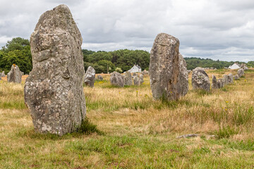 the famous megalithic alignments of Carnac, in Brittany