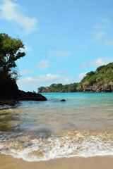 Fototapeta premium playa soleada oceano pacifico