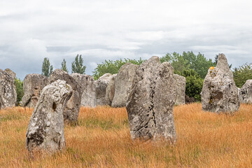 the famous megalithic alignments of Carnac, in Brittany