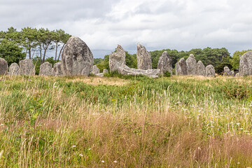 the famous megalithic alignments of Carnac, in Brittany