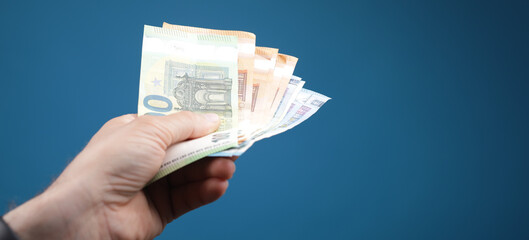 euro finance  money - Banknotes of the  european  union.