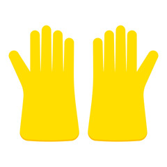 Cleaning gloves icon isolated on white background. Vector illustration.