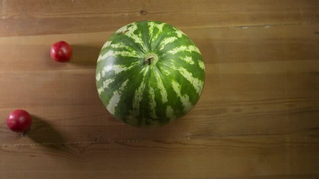 watermelon and tomato stop motion