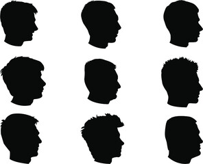 vector silhouette of a people icons