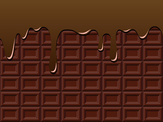 溶けた板チョコ