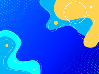 Wavy geometric background. Trendy color shapes composition.