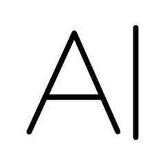 Text font size icon. Text editor toolbar button symbol.