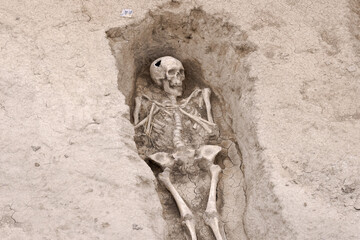 Visigothic necropolis in Grañon with 90 tombs discovered during the works of a highway in La Rioja...
