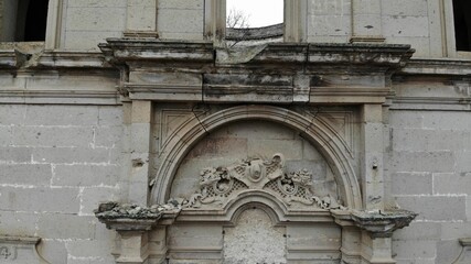 detail of the facade of the cathedral of st mary
