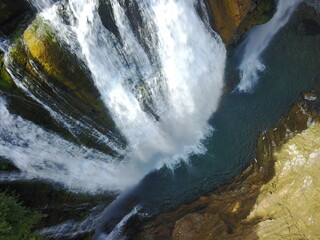 waterfall on the rocks