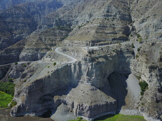 waterfall in the mountains
