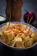 Patatas bravas, spanish fried potato