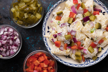 Potato salad with mayonnaise dressing