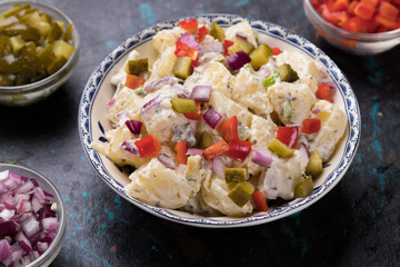 Potato salad with mayonnaise dressing