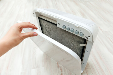 carbon filter and ionizer for air purification of various rooms