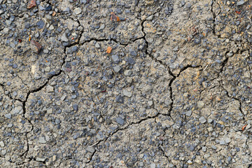 Risse im Boden nach langer Trockenheit Trockenrisse