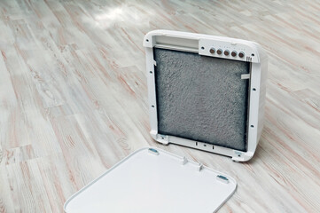 carbon filter and ionizer for air purification of various rooms