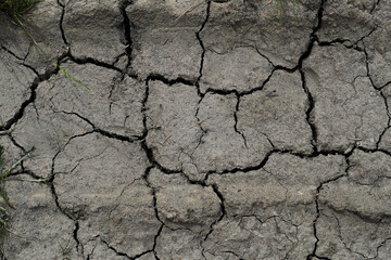 Risse im Boden nach langer Trockenheit Trockenrisse
