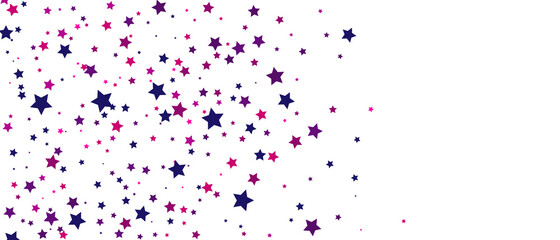 Shooting stars confetti. Multi-colored stars. Holiday background. Abstract texture on a white background. Design element. Vector illustration, EPS 10.