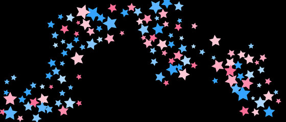 Shooting stars confetti. Multi-colored stars. Holiday background. Abstract texture on a white background. Design element. Vector illustration, EPS 10.