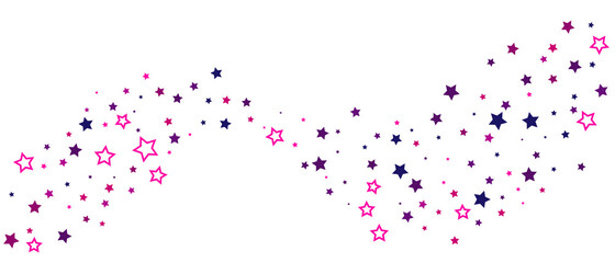 Shooting stars confetti. Multi-colored stars. Holiday background. Abstract texture on a white background. Design element. Vector illustration, EPS 10.