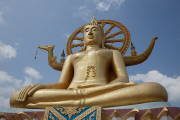 Big Buddha statue of the Wat Phra Yai temple, Ko Samui, Thailand
