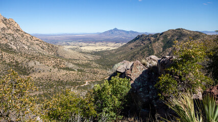 Fototapeta na wymiar View of Montezuma Canyon at Coronado National Memorial