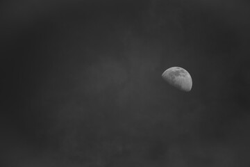 moon over black sky