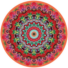 Mandala décoratif couleur à 15 pétales