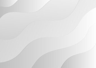 abstract wave white and gray gradient color background shiny lines. vector illustration.
