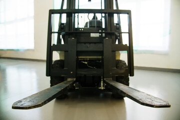 Forklift in a warehouse