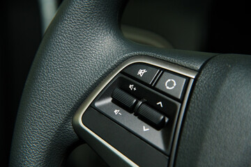 Audio control buttons on the steering wheel
