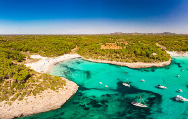 Cala Mondrago, Parque Natural de Mondrago. Santanyi. Malorca. Spain
