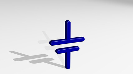 electronics single cell battery made by 3D illustration of a shiny metallic sculpture with the shadow on light background. computer and digital