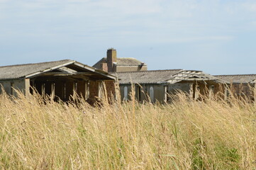 Derelict First and Second World War military airbase at Crail, Fife, Scotland