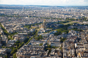 Dome des Invalides as seen from the top of Montparnasse, Paris, France