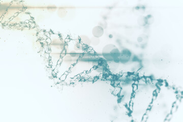 Genetics concept with digital dna spiral
