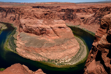 Scenic Horseshoe Bend canyon on Colorado River in Arizona.