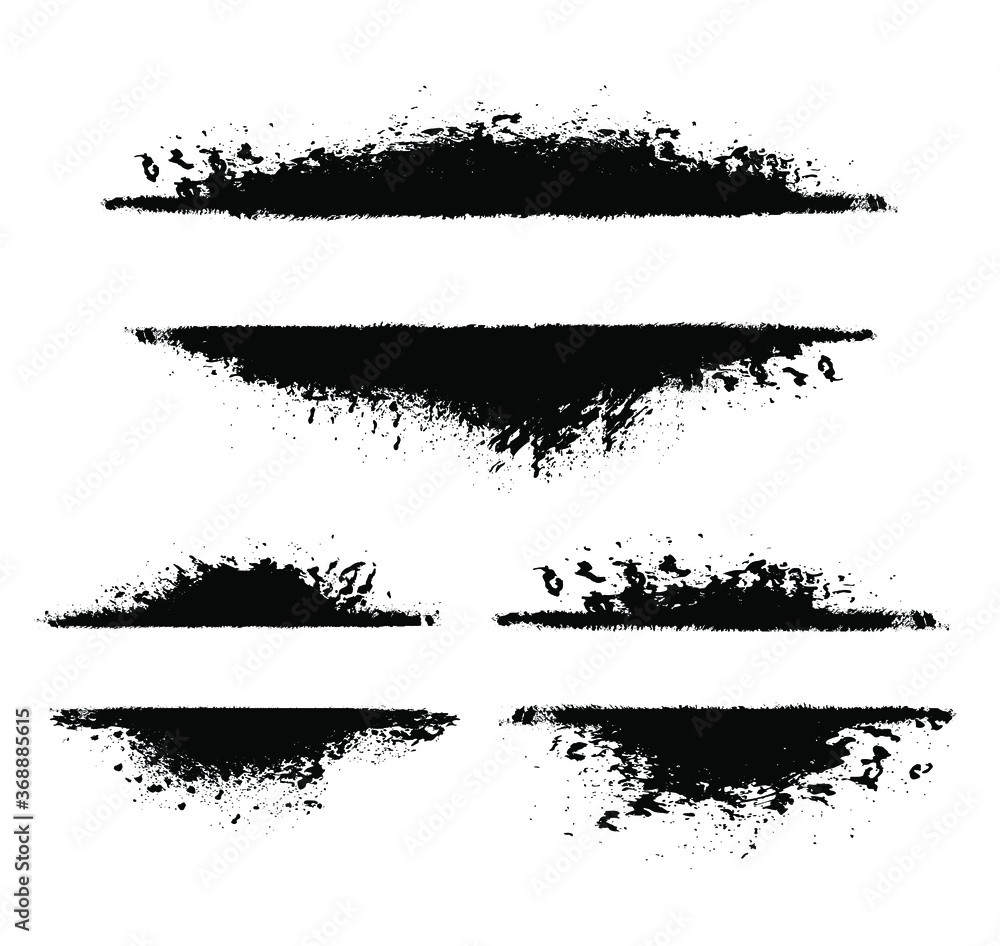 Poster set of three frames for text in grunge style